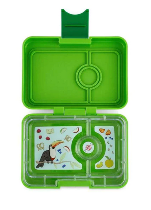 Yumbox Matboks, minisnack (3 rom) - Avokadogrønn