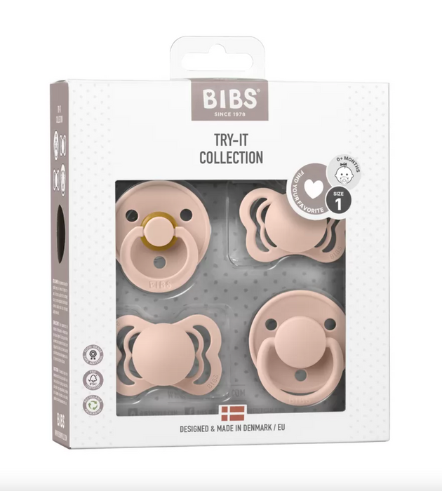 BIBS Try-it samling 4 pk. - Rødme (størrelse 1)