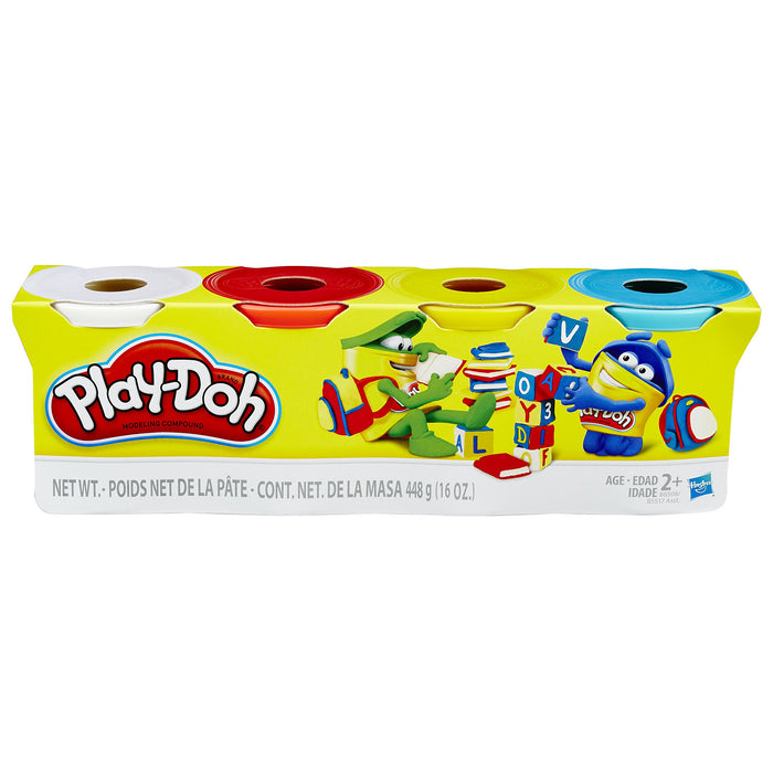 Play-Doh, 4 bøtter - Klassiske farger