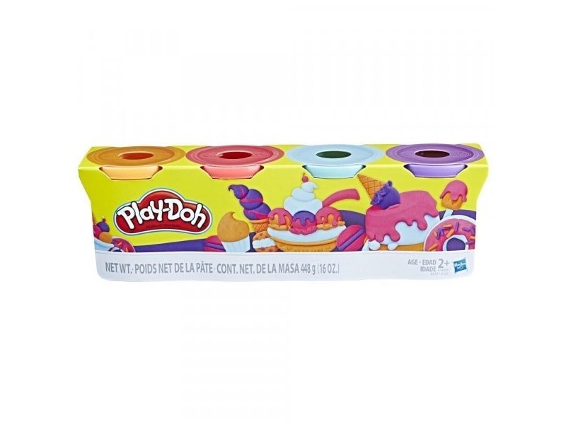 Play-Doh, 4 bøtter - Pastell blanding