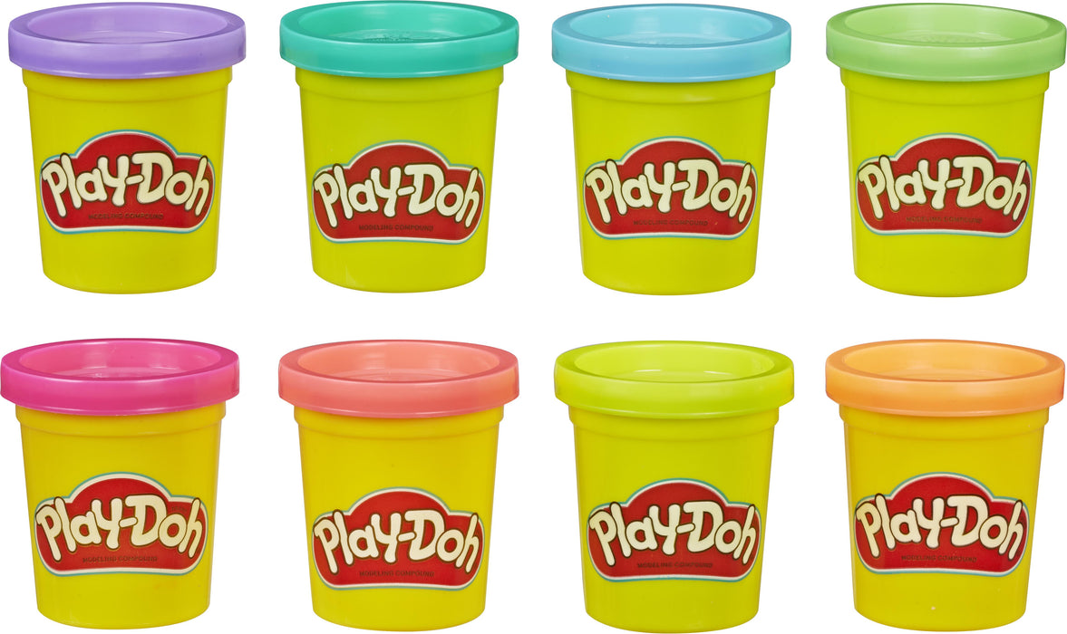 Play-Doh - Neonpakke med 8 bøtter