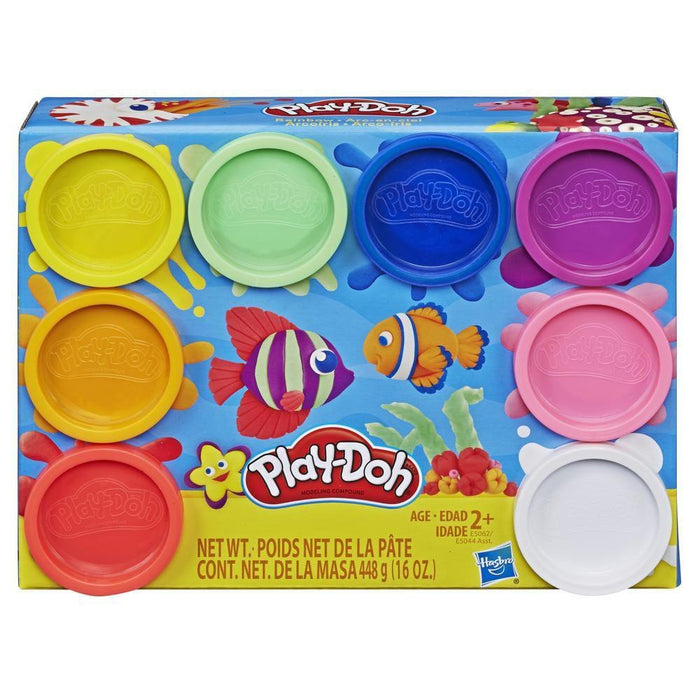 Play-Doh - Regnbuepakke med 8 bøtter