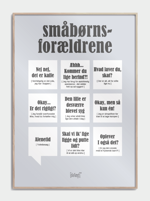 Småbarnsforeldre plakat, S (30x42, A3)