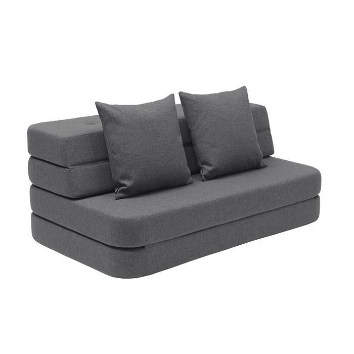 Sammenleggbar sofa XL, blågrå m. grå