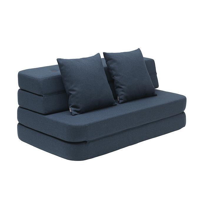 Sammenleggbar sofa blå svart